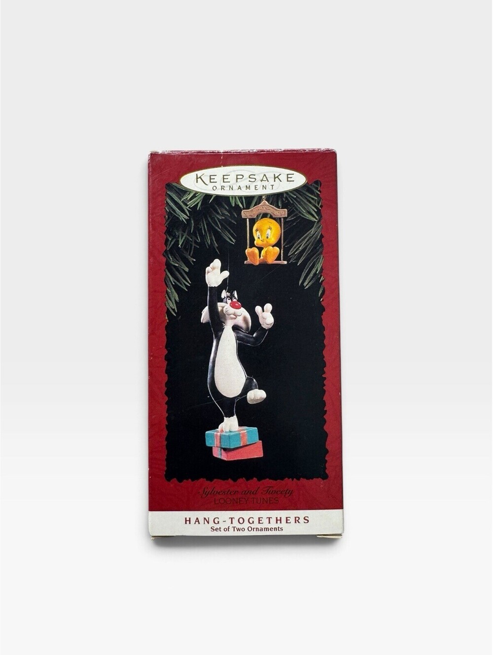 NEW HALLMARK KEEPSAKE LOONEY TUNES SYLVESTER & TWEETY CHRISTMAS ORNAMENT 1995
